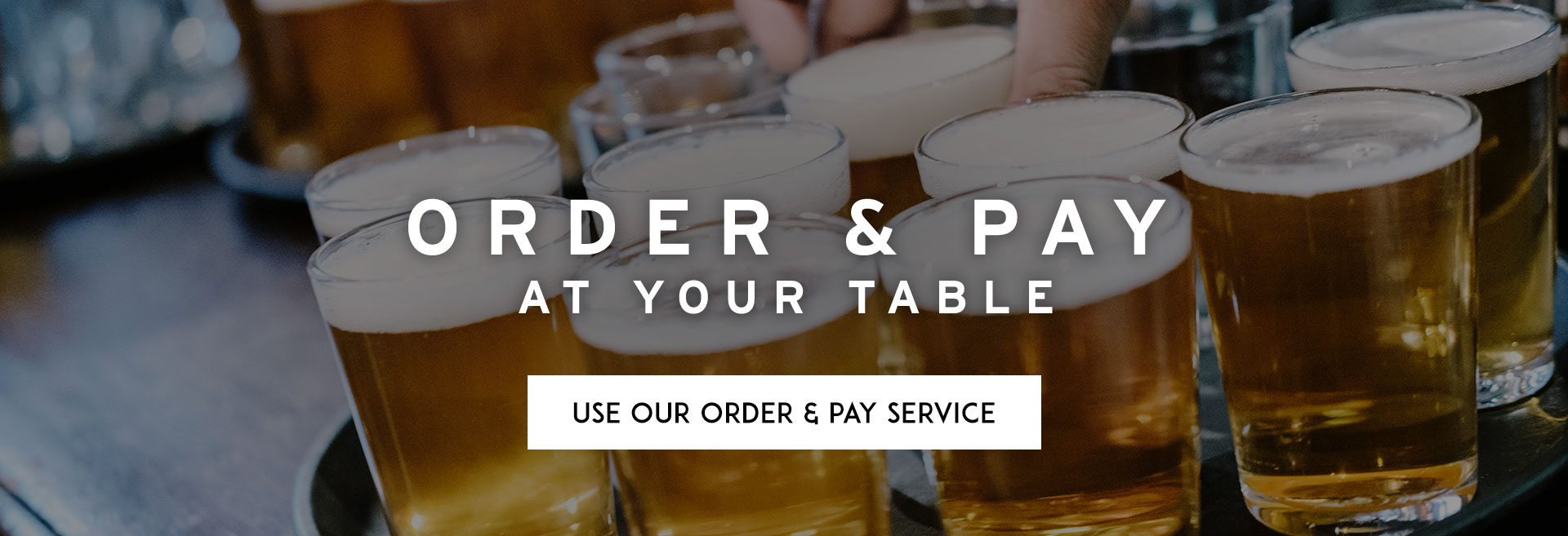 Order at table at The White Horse hero